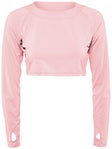 BloqUV Women's Crop Long Sleeve Top - Tickle Me Pink
