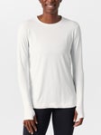 BloqUV Women's Relaxed Scallop Long Sleeve - White