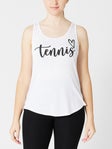 Bird & Vine Women's Cursive Tennis Tank