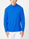 IBKUL Men's 1/2 Zip Mock Long Sleeve - Royal