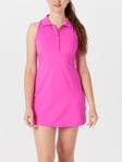 IBKUL Women's Collared Tennis Dress - Pink