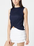 Lucky In Love Core Twist Front Tank - Navy