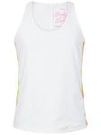 Lucky in Love Girl's Prisma Stripe Tank- White