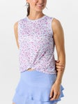 Lucky In Love Women's Blues Moon Flower Twist Tank