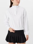 Lucky in Love Women's Mock Pullover - White