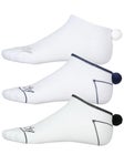 Lucky In Love Wmn Pom 3Pk Low Cut Sock Size 4-10 White