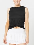 Lucky in Love Women's Core Twist Front Tank - Black