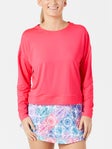 Lucky in Love Women's L-UV Hype LS Top - Coral Crush