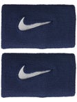 Nike Fall Premier Doublewide Wristbands Navy/Silver