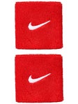 Nike Swoosh Singlewide Wristbands 2 Pk Red/White