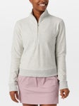 Travis Mathew Women's Cloud 1/2 Zip LS Top - Grey