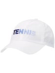 VimHue Women's Ombre Puff Tennis Hat - White/Blue