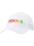 VimHue Women's Tennis Puff Hat - White/Neon