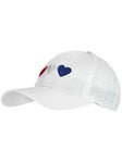 VimHue Women's USA 3 Hearts Hat - White