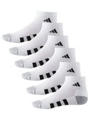 adidas Youth Cushioned Quarter 6-Pack Sock White