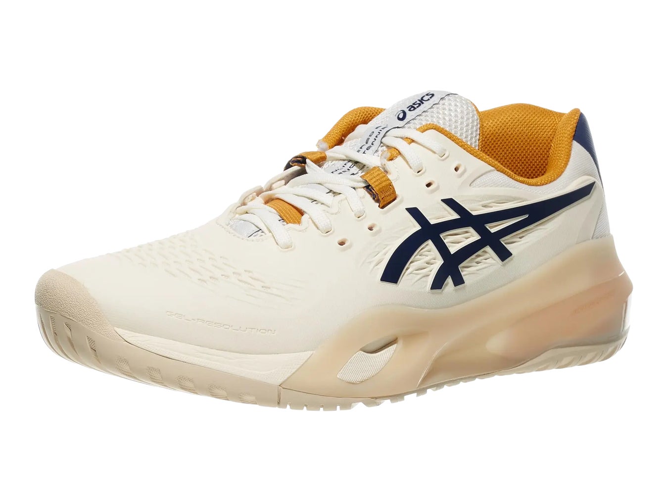 Asics Gel Resolution X Cream/Deep Ocean Men's Shoes | Tennis Warehouse