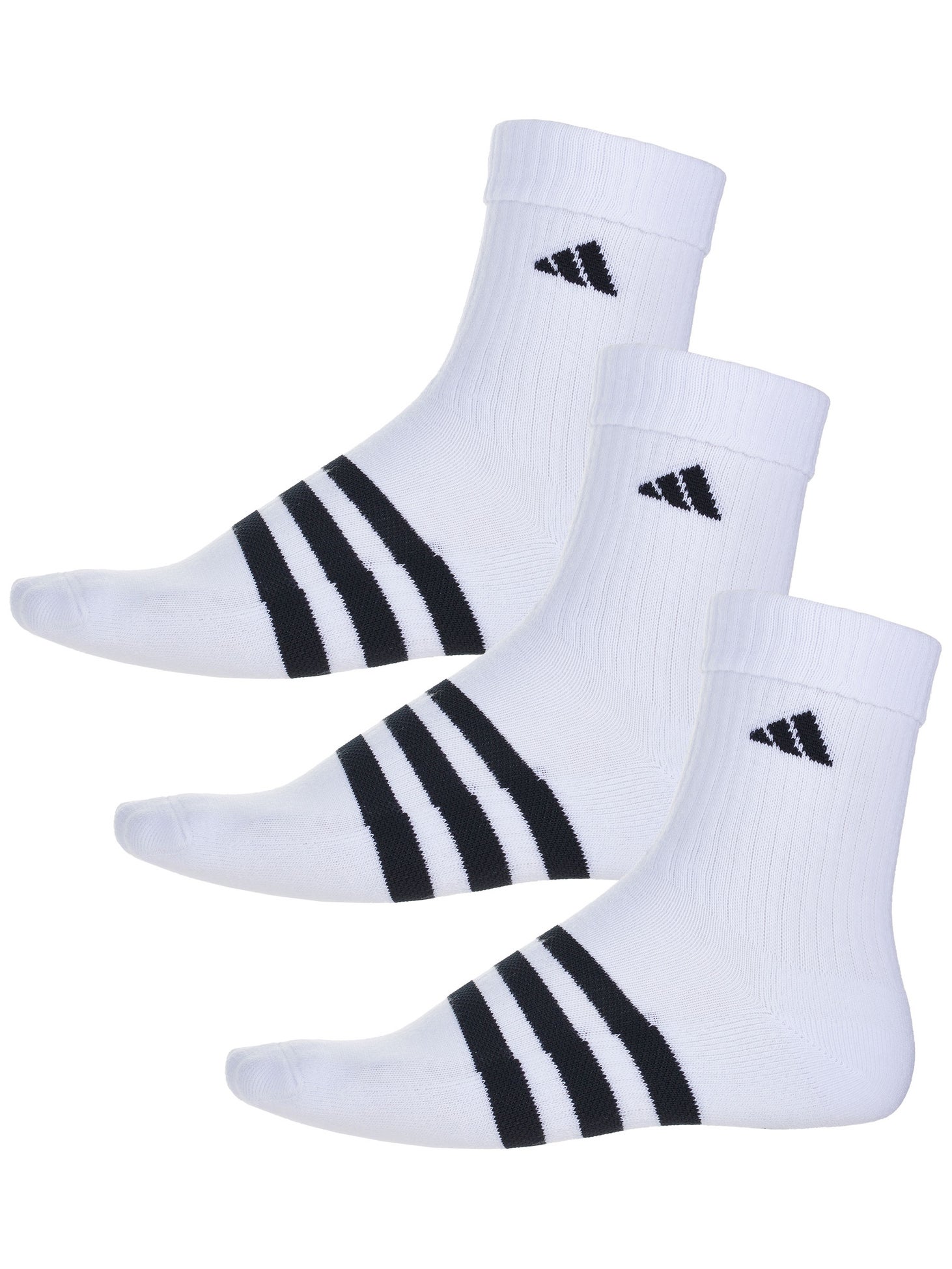 adidas Adaptive 3-Pack Crew Sock White | Tennis Warehouse