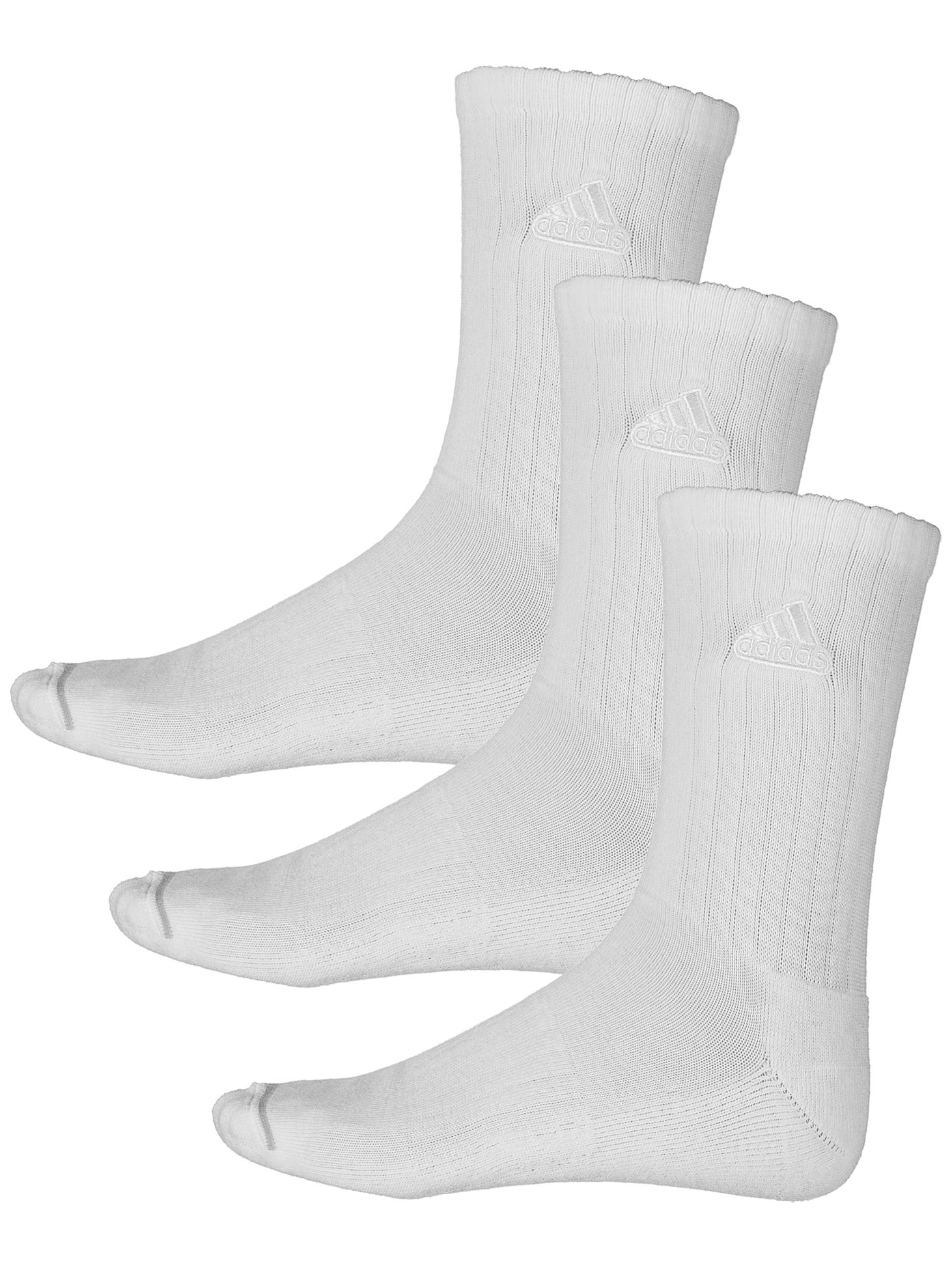 adidas Men's Classic Cushion 2.0 3-Pack Crew Sock White | Tennis Warehouse