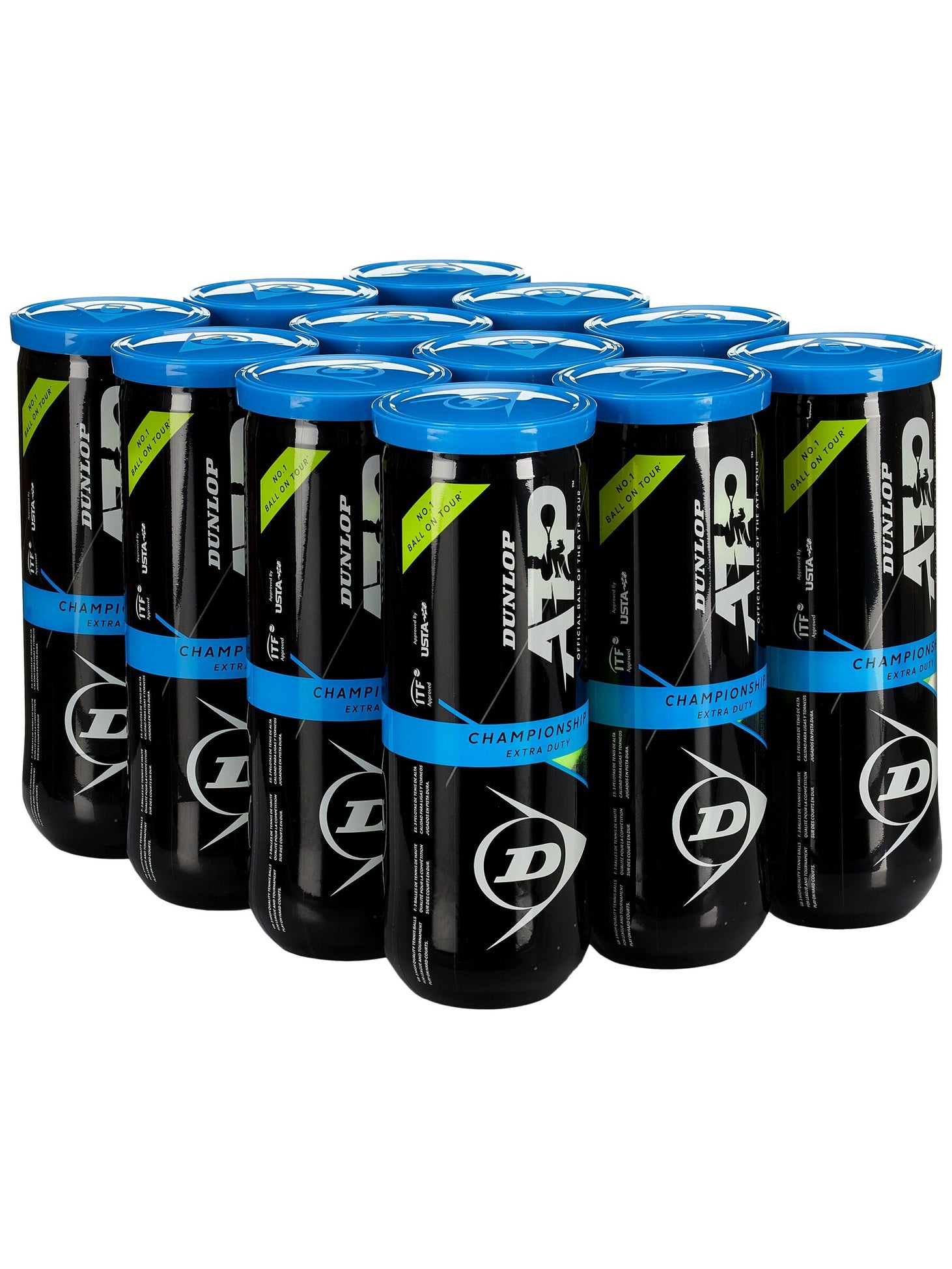 Dunlop ATP Championship XD Tennis Ball 12 Can Case Tennis Warehouse