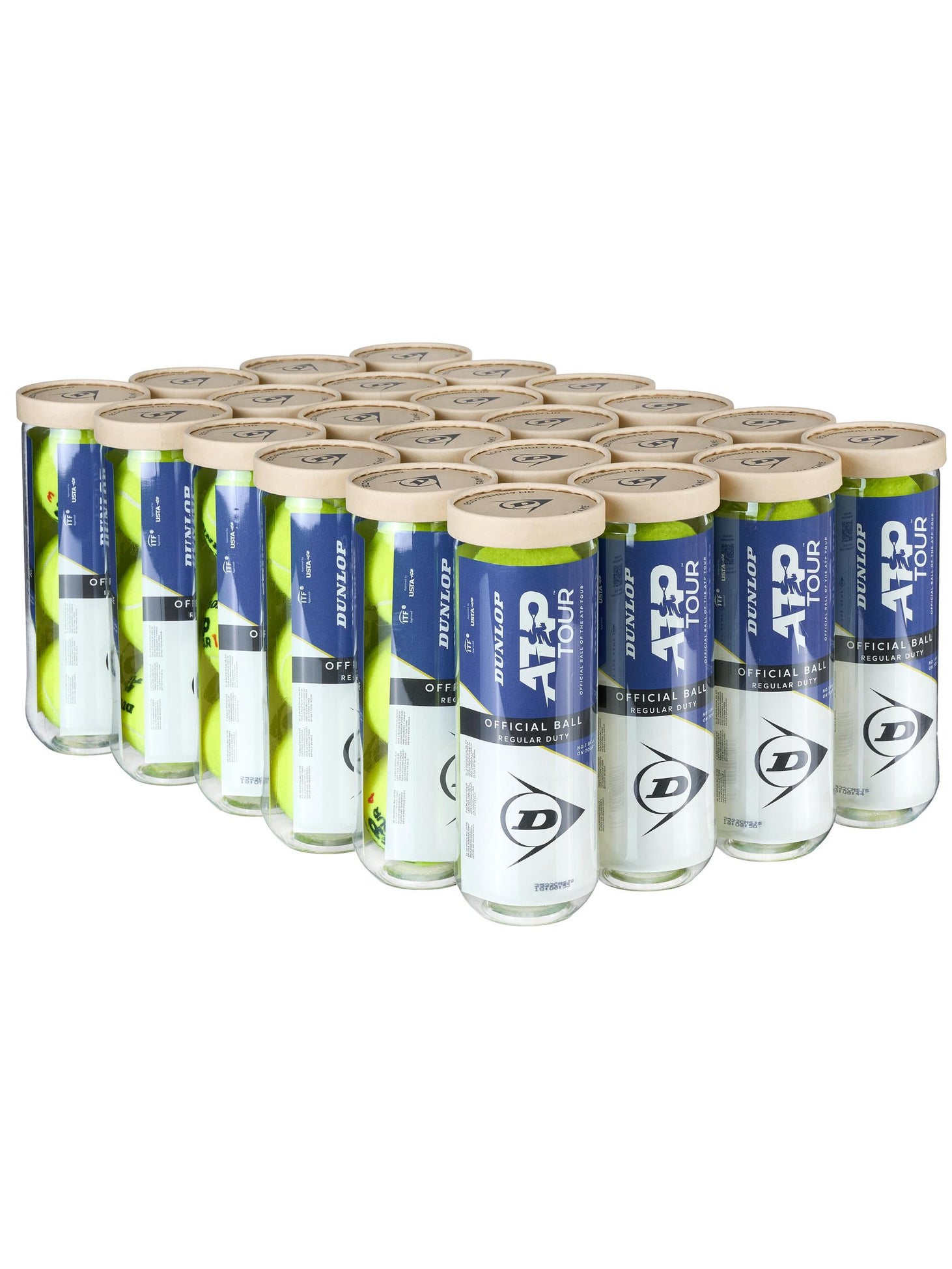 Dunlop ATP Regular Duty Tennis Ball 24 Can Case Tennis Warehouse