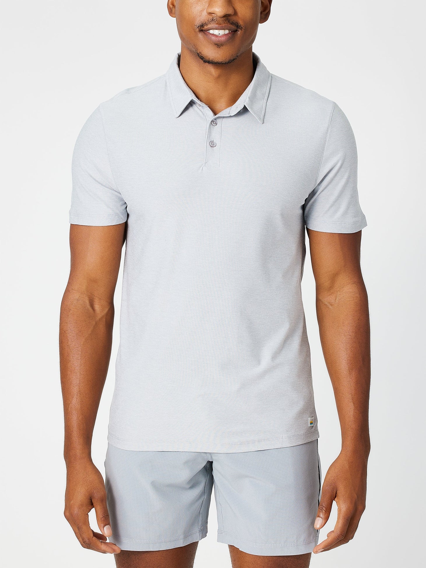 Vuori Men's Strato Tech Polo - Platinum | Tennis Warehouse