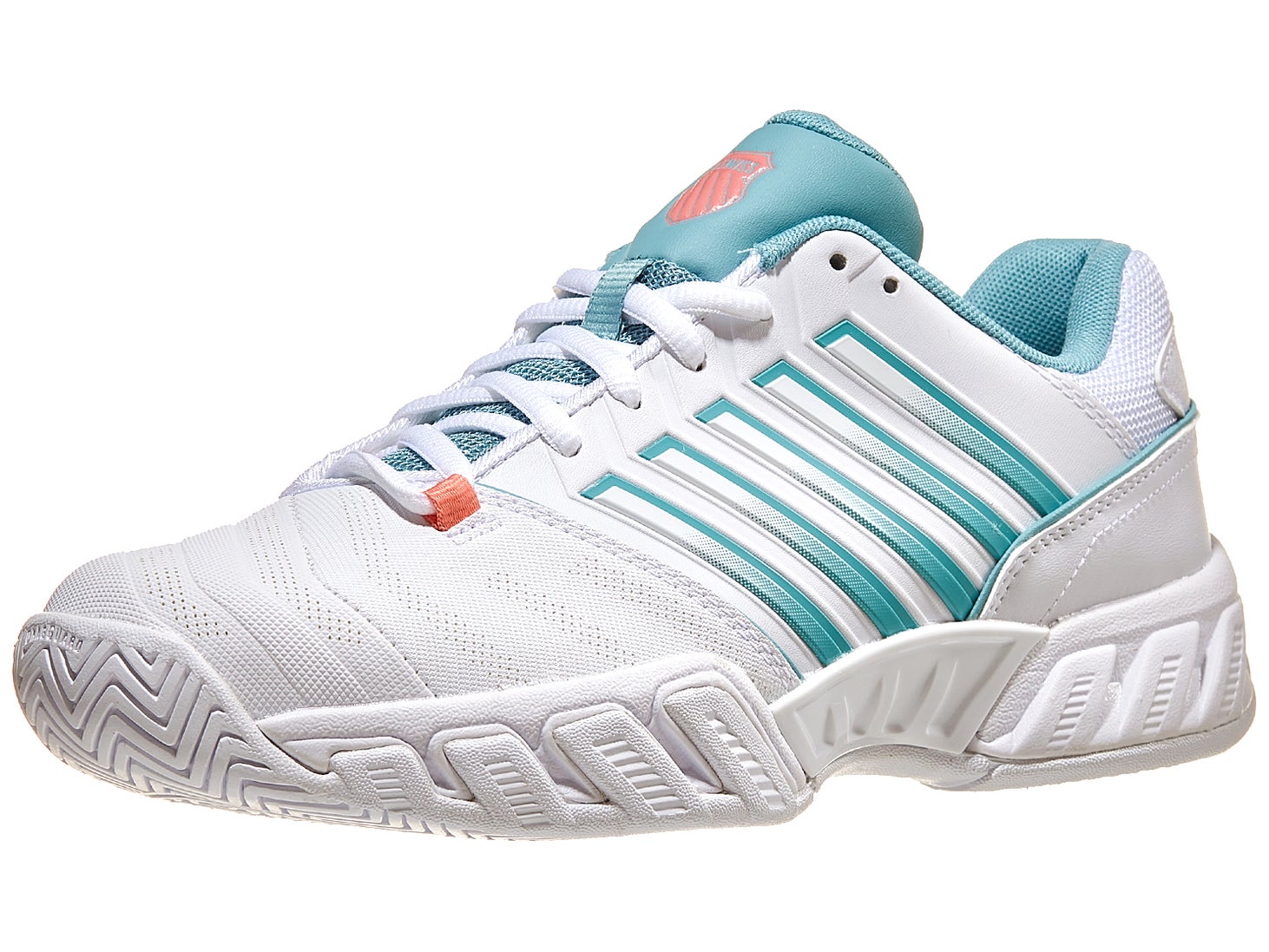 KSwiss Bigshot Light 4 White/Blue Nile Women's Shoes Tennis Warehouse