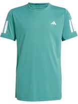 adidas Boy's Fall Club 3 Stripe Top Teal XS