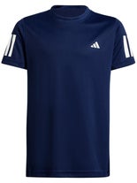 adidas Boy's Fall Club 3 Stripe Top Navy L