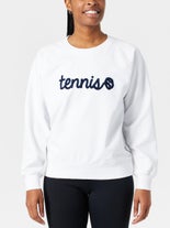 Ame & Lulu Wms Tennis Stitched Sweatshirt White S