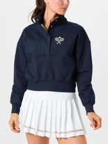 Ame & Lulu Women's Warmup Pullover Navy S
