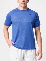 Asics Men's Fall Game Print Top Dk Cobalt M