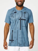 adidas Men's Spring Club Graphic Crew Blue XS