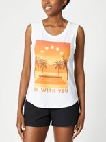 Ace The Moon Women's Be With You Tank White XL