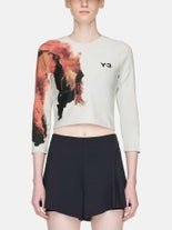 adidas Women's Y-3 Crop Long Sleeve Grey L