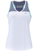 Babolat Girl's 2023 Play Tank Top White 6-8