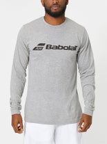 Babolat Men's Logo Long Sleeve T-Shirt Grey S