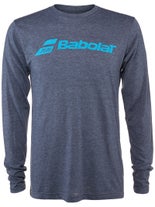 Babolat Men's Logo Long Sleeve T-Shirt Navy L