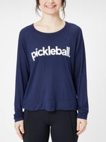 Bird & Vine Wms Pickleball LS Top Navy XS