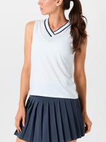 BOAST Women's Fall V-Neck Tank White M
