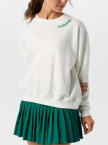 CourtLife Wms Pickleball Patch Crewneck Ivory S/M