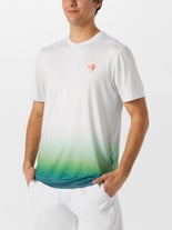 Dilly Life Men's Dip Dye Perf Top Wh/Green XL