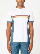 Grand Slam Men Autumn Chest Stripe Crew White XXL