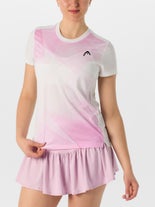Head Women's Tie Break Top Wh/Pink L