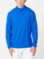 IBKUL Men's 1/2 Zip Mock LS Royal XXL