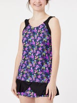 Jerdog Women's Full Bloom Doubles Tank Print S