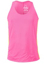 Lucky in Love Girl's Prisma Stripe Tank Pink L
