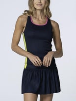 Lucky In Love Women's Love Race Rib Tank Navy L