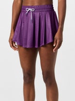 Lucky In Love Women's HW Shimmer Skirt Purple XS