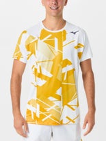 Mizuno Men Fall Shadow Graphic Top Wh/Yellow M