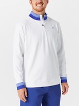 REDVANLY Men's Fall Dunham Quarter Zip White L